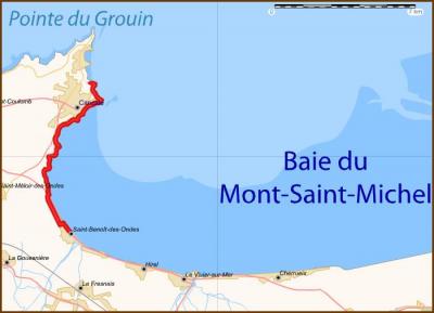 Itinéraire de Saint Benoit des Ondes (35) à Cancale - La Pointe du Grouin (35)