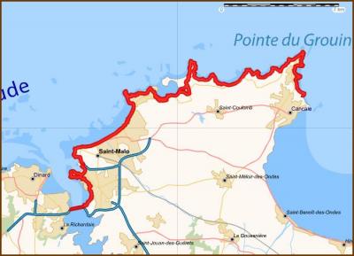 Itinéraire de Cancale - La Pointe du Grouin (35) à Saint Malo (35)